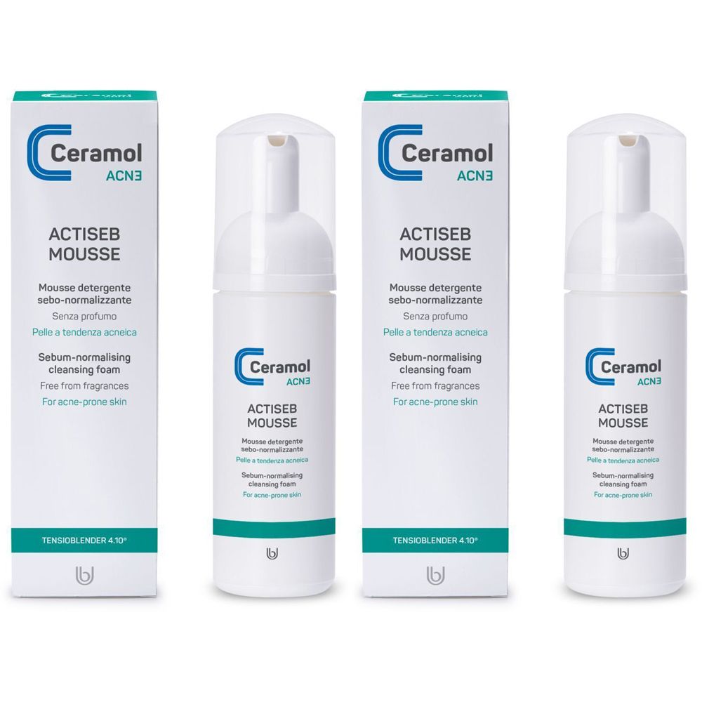 Ceramol Acne Actiseb Mousse Detergente 2x150 ml