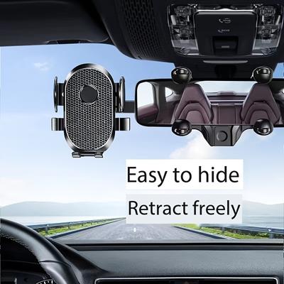 TEMU 360Â° Rotatable Car Rearview Mirror Phone Holder - Adjustable Arm, Fit For All Smartphones, Multi-function & Gps Compatible