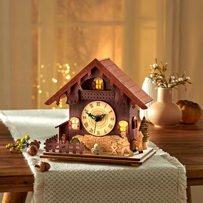 LED-Uhr "Holzhaus" Eldo Image
