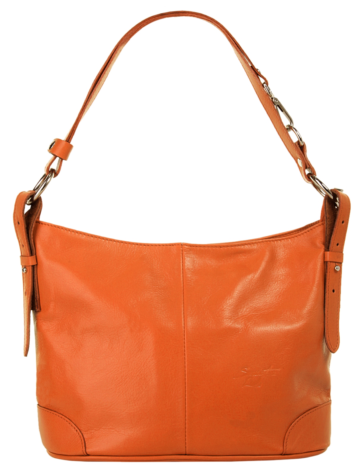Umhängetasche SAMANTHA LOOK, Damen, Gr. B/H/T: 33cm x 25cm x 15cm onesize, orange, Leder, vintage, Taschen Umhängetasche, echt Leder, Made in Italy