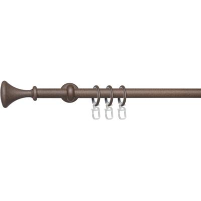 Gardinenstange LIEDECO "Esp Kegel" Gr. 2, braun (rost), L:160cm Ø:16mm, Metall, Gardinenstangen, 1-läufig im Fixmaß Ø 16 mm Image