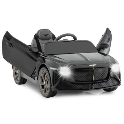 Costway 12V Powered Car Kids Ride-on Racer Car Licensed Bentley Bacalar-Black