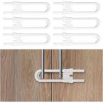 Securite Placard Enfant,10 pcs Bloc Placard Bebe -Sécurité Enfants en u Sécurité de Porte Enfant