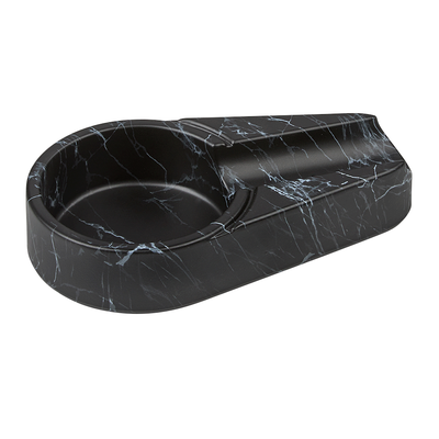 Lotus 1-Finger Melamine Ashtray - 1 Finger Black/Marble