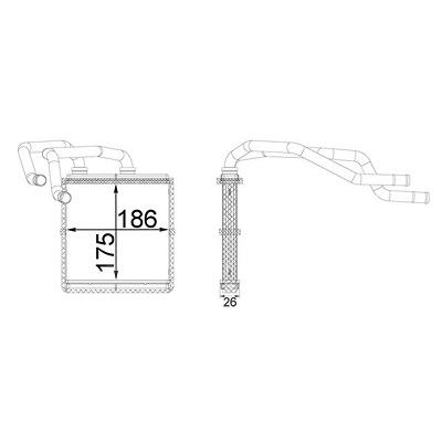 Mahle Wärmetauscher, Innenraumheizung [Hersteller-Nr. AH254000S] für Nissan Image