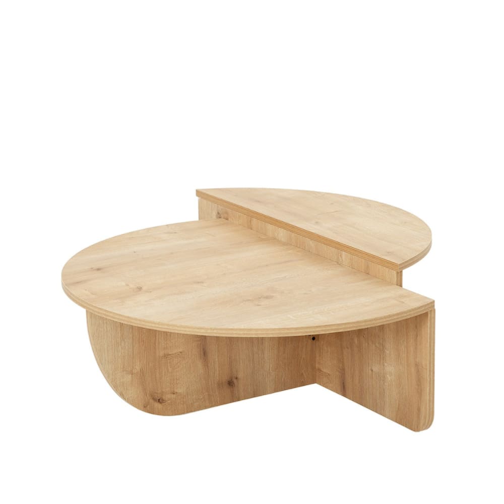 Table basse ronde design en bois