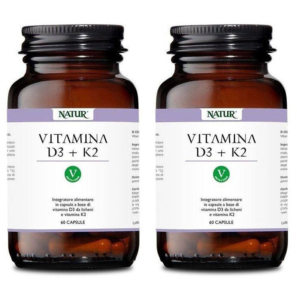 Natur Vitamina D3 + K2 2x60 pz Capsule