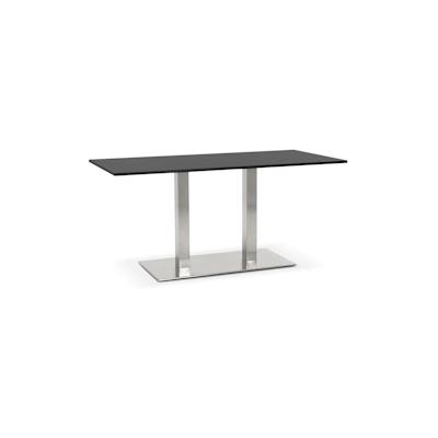 Kadima Design Designertisch, Stahlbeinen, 160x80 cm, vielseitig, robust. Schwarz Image