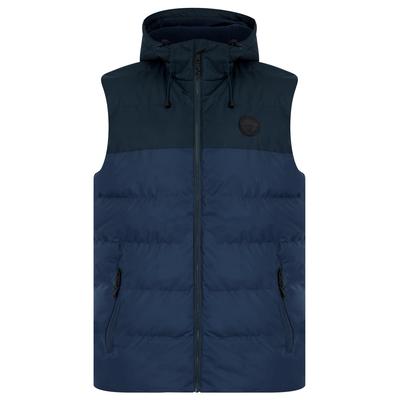 Coats / Jackets Tarlo Micro-Fleece Lined Hooded Quilted Puffer Gilet in Sky Captain Navy / S - Tokyo Laundry