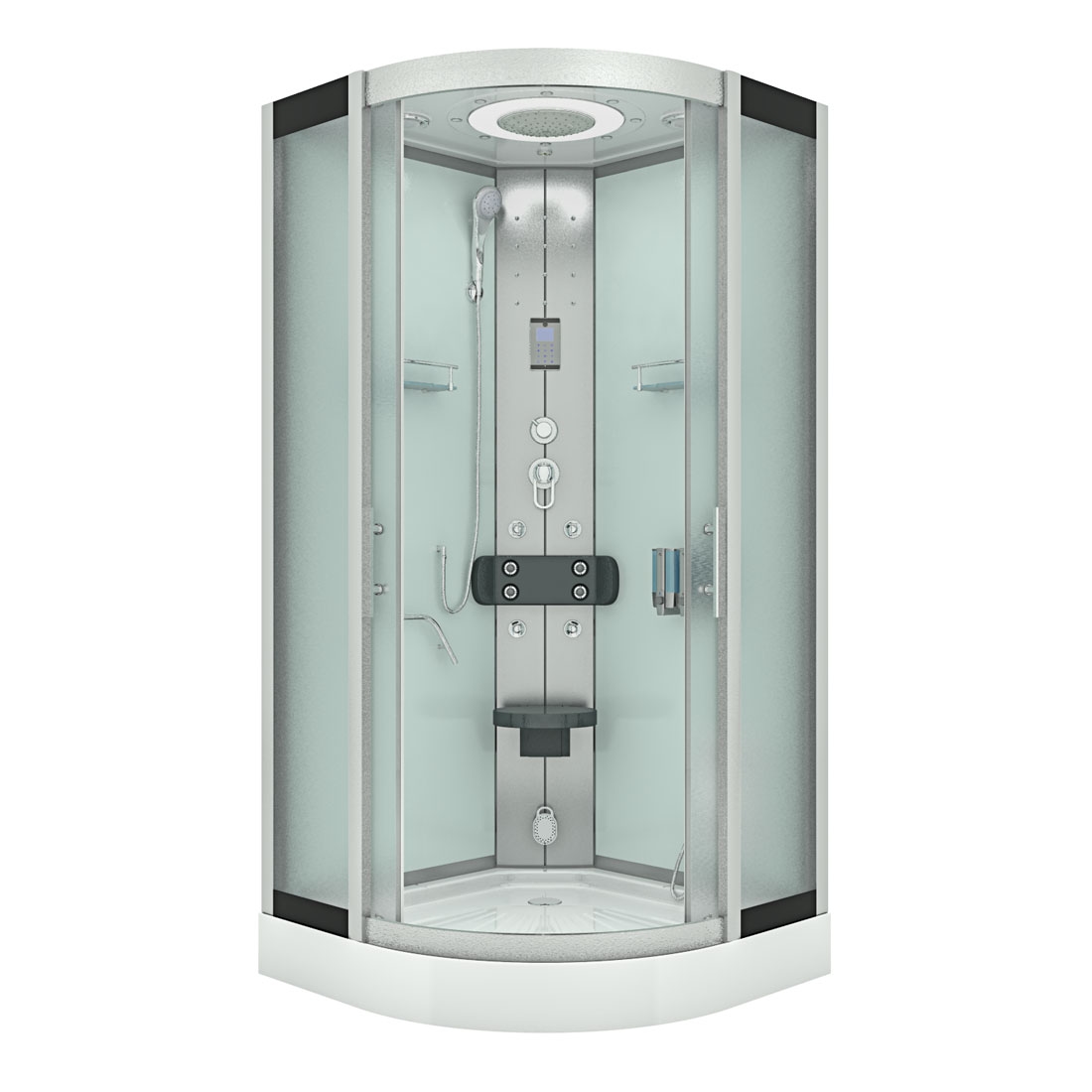 AcquaVapore Komplettdusche Duschkabine Fertigdusche Dusche D58-00M0-EC 80x80 cm mit 2K Scheiben Versiegelung Image