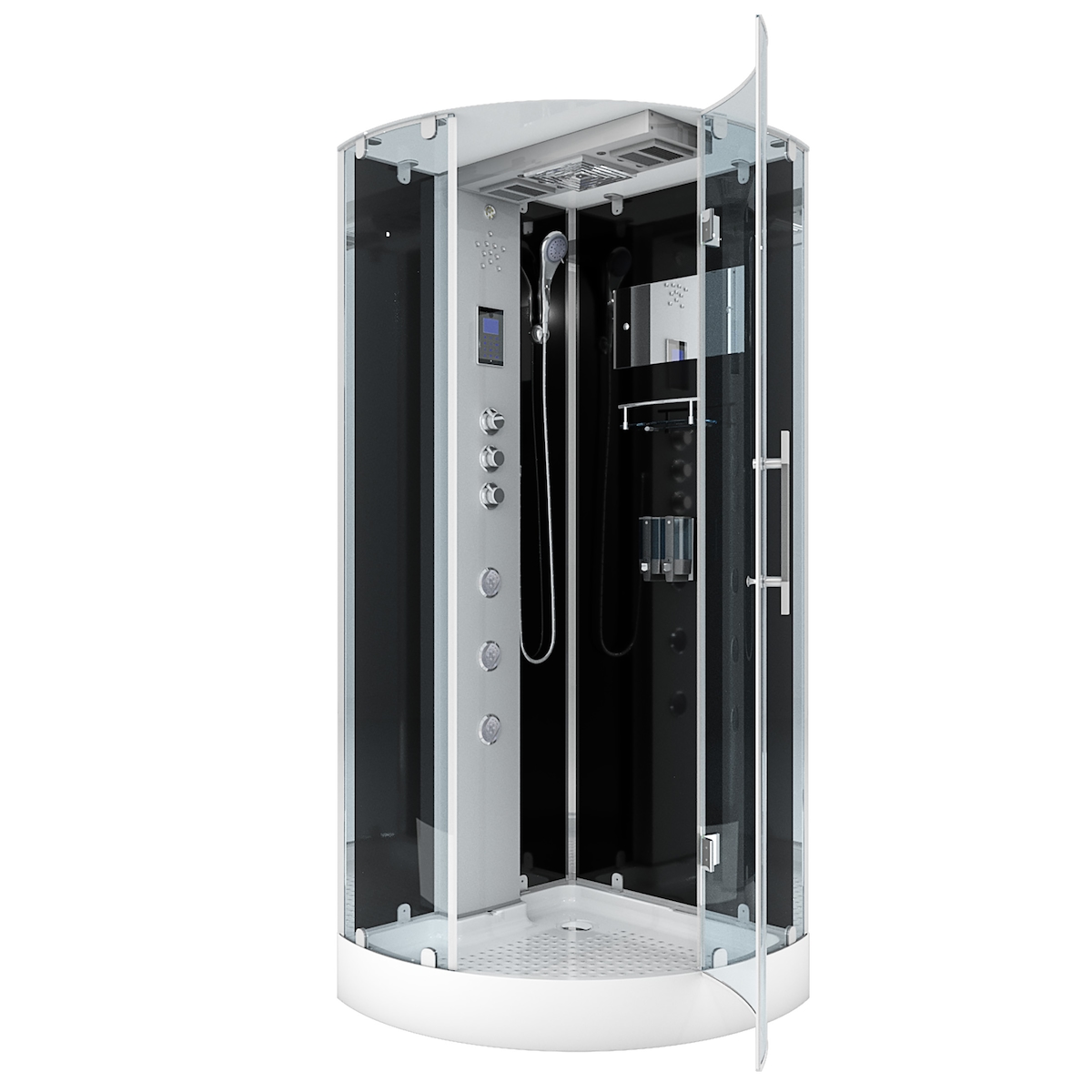 AcquaVapore D37-13R1 Dusche Duschtempel Komplett Duschkabine -Th. 90x90 OHNE 2K Scheiben Versiegelung Image