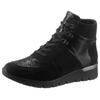 Schnürboots WALDLÄUFER "K-RAMONA-Soft", Damen, Gr. 7 (40,5), schwarz, Nubukleder, Textil, Lackleder, sportlich, Schuhe, mit Orthotritt-Ausstattung und K-Weite (=extraweit)