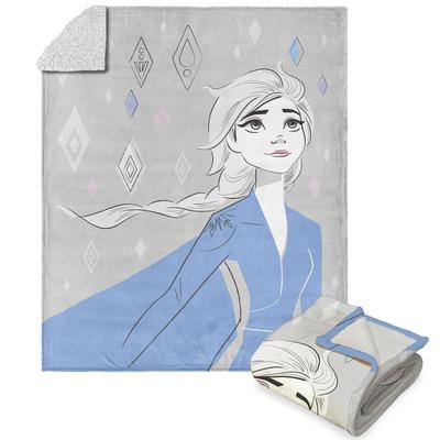 Disney Frozen Silk Touch Sherpa Throw Blanket
