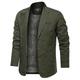 Men's Blazer Business Cocktail Party Wedding Party Fashion Casual Spring Fall 100% Cotton Plain Pocket Buttons Comfortable Single Breasted Blazer Black khaki Army Green