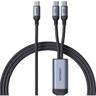 2in1 Speedy Series USB-C - 2x cavi USB-C da 1,5 m nero