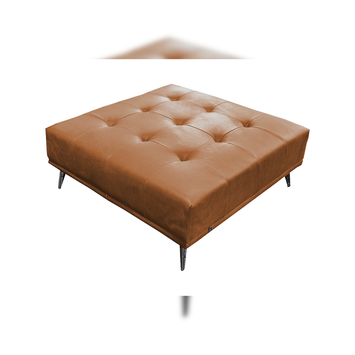 KAWOLA Hocker WIOLO Leder cognac Image