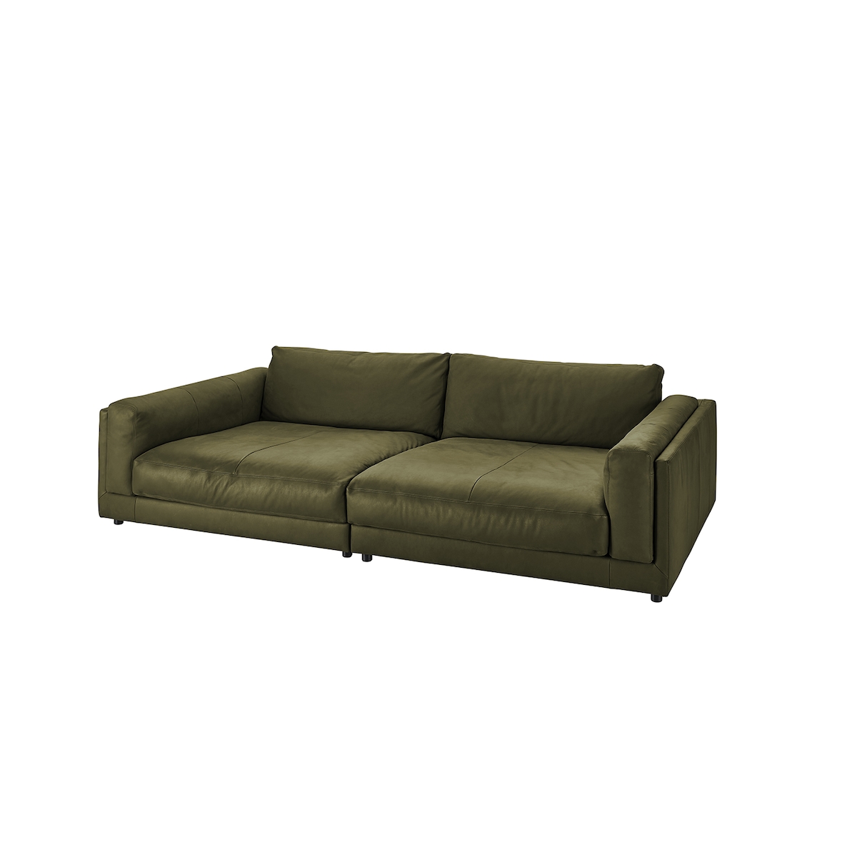KAWOLA Big Sofa RAINA Leder olivgrün Image