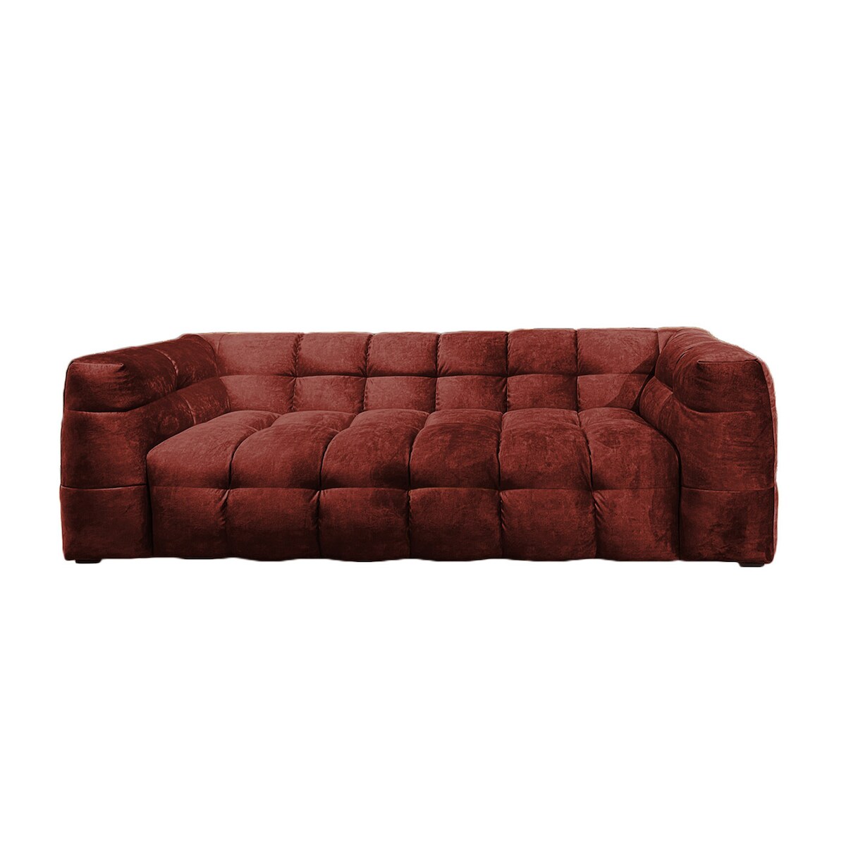 KAWOLA Sofa ROSARIO 4-Sitzer Velvet bordeaux Image