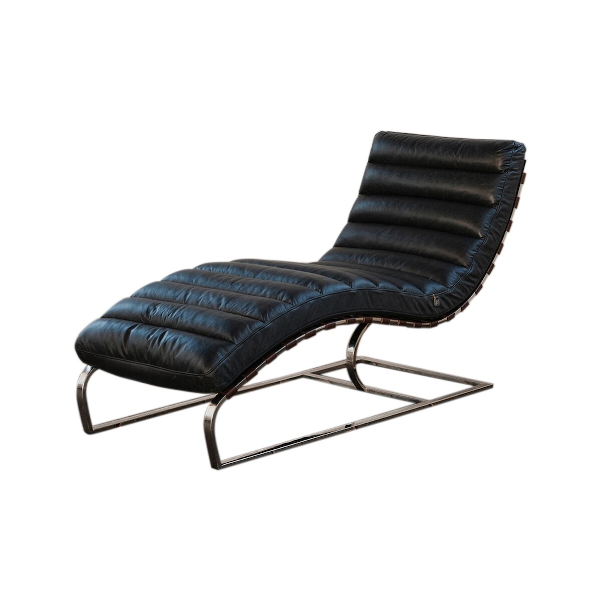 KAWOLA Relaxliege SIRY Polsterliege Leder schwarz Image