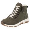 Keilsneaker REMONTE, Damen, Gr. 37, grün (khaki), Leder, sportlich, Schuhe Sneaker, High-Top-Sneaker, Schnürschuh, Freizeitschuh mit Außenreißverschluss