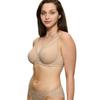 Minimizer-BH TRIUMPH "Amourette", Damen, Gr. 85, Cup C, beige (natur), Microtouch, Spitze, Obermaterial: 68% Polyamid, 32% Elasthan, unifarben, elegant, BHs, verkleinert die Brust optisch, Spitzenakzente
