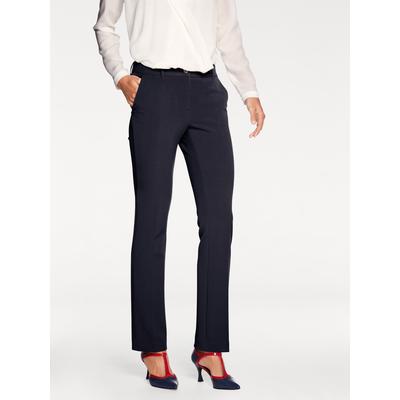 Stretch-Hose HEINE, Damen, Gr. 42, Normalgrößen, schwarz, 62% Polyester, 33% Viskose, 5% Elasthan, unifarben, lang, Hosen Image