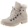 Winterboots RIEKER, Damen, Gr. 38, beige, Lederimitat, sportlich, Schuhe, Schnürboots, Winterstiefelette mit Rieker-TEX Ausstattung