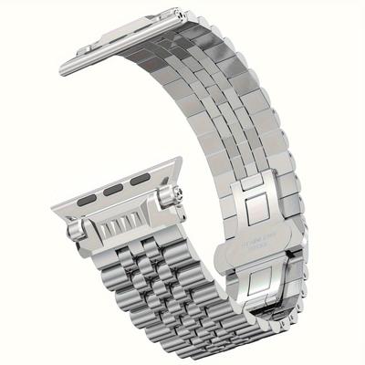 TEMU 316l Stainless Steel Connector Strap For Watch Bands, Premium Metal Band Compatible With /1 In Sizes 49mm, 46mm, 45mm, 44mm, And 42mm, Suitable For Series 10/9/8/se2/7/6/se/5/4/3/2/1.