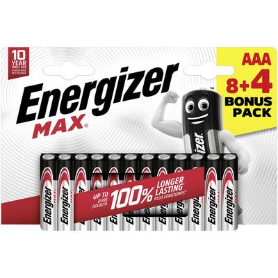 Max Micro (AAA)-Batterie Alkali-Mangan 1.5 v 12 St. - Energizer