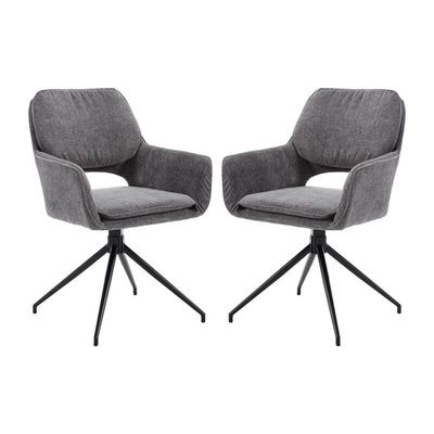 Wahson Office Chairs - Esszimmerstühle 2er Set Polsterstuhl mit Armlehnen Stuhl Esszimmer Esstisch Image