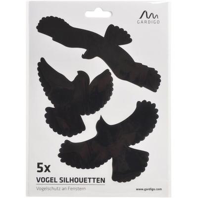 Gardigo - Vogelsilhouette schwarz 5-teilig