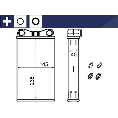 Mahle Wärmetauscher, Innenraumheizung [Hersteller-Nr. AH239000S] für Audi, Seat Image
