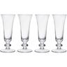 Salerno Crystal Champagne Glasses de, 170ml, Set de 4 bicchieri de Clear Fine Crystal Glass