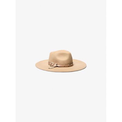 Michael Kors Studded Wool Fedora Brown S-M