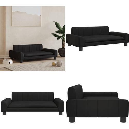 Vidaxl - Hundebett Schwarz 90x53x30 cm Kunstleder - Hundebett - Hundebetten - Home & Living