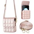 telefono Custodia Per Samsung Galaxy Universale per Donna Ragazza con Cordino Resistente agli urti Retrò PC Metallo Pelle PU