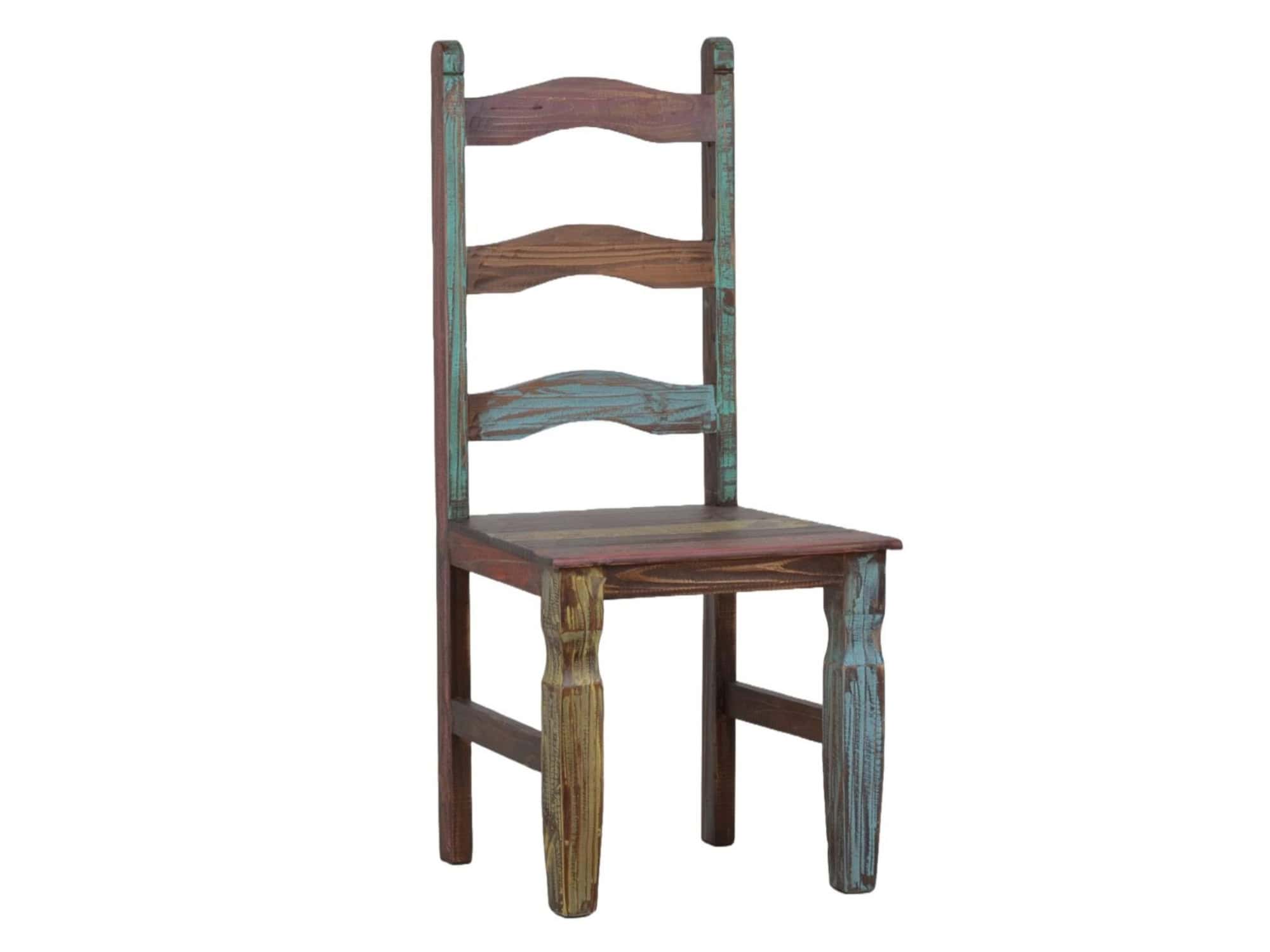 MiaMöbel Stuhl Cancun Massivholz Pinie Shabby Chic Mexiko Möbel Mexikanisch