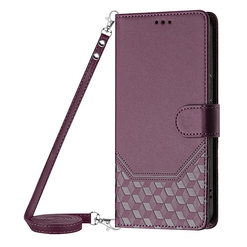 Handy Hülle Handyhüllen Für Samsung Galaxy S26 Ultra Plus S25 S24 S23 S22 S23 FE S21 Ultra Plus S20 A55 5G A35 5G Brieftaschenhülle Magnetisch mit Trageriemen Mit Handgelenkschlaufe Retro TPU PU-Leder Image