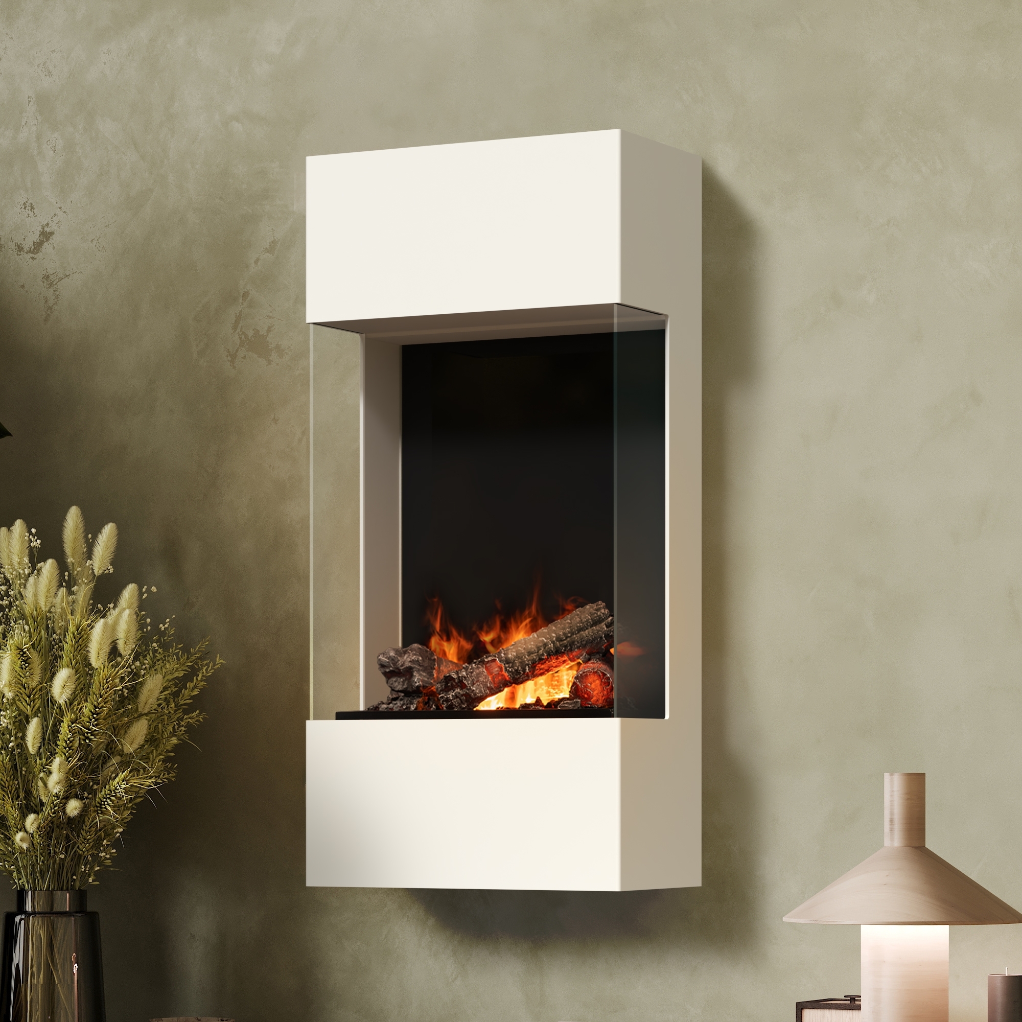 muenkel design Turan [Elektrokamin Opti-myst]: Weiß