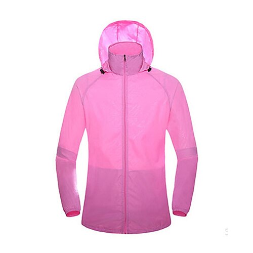 Damen Wanderjacke Sommer Frühling Draussen Sonnenschutz Atmungsaktiv Leichte Jacke Windjacke Reisen Dunkelgrau Schwarz Weiß Gelb Rosa Image