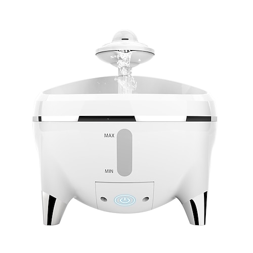 Hunde Katzen Pelzige Kleintiere Automatische Trinkschale / Hund Katzenschalen 1.6 L ABS PC Einfach zu installieren Brunnen Schüsseln Futternäpfe Einfarbig Weiß Schüsseln Füttern Heim Täglich Image