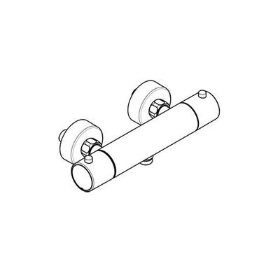 Kludi OBJEKTA THERM Thermostat-Brausearmatur o.Brausegarnitur Matt Light Blue, 35200O438 35200O438 Image