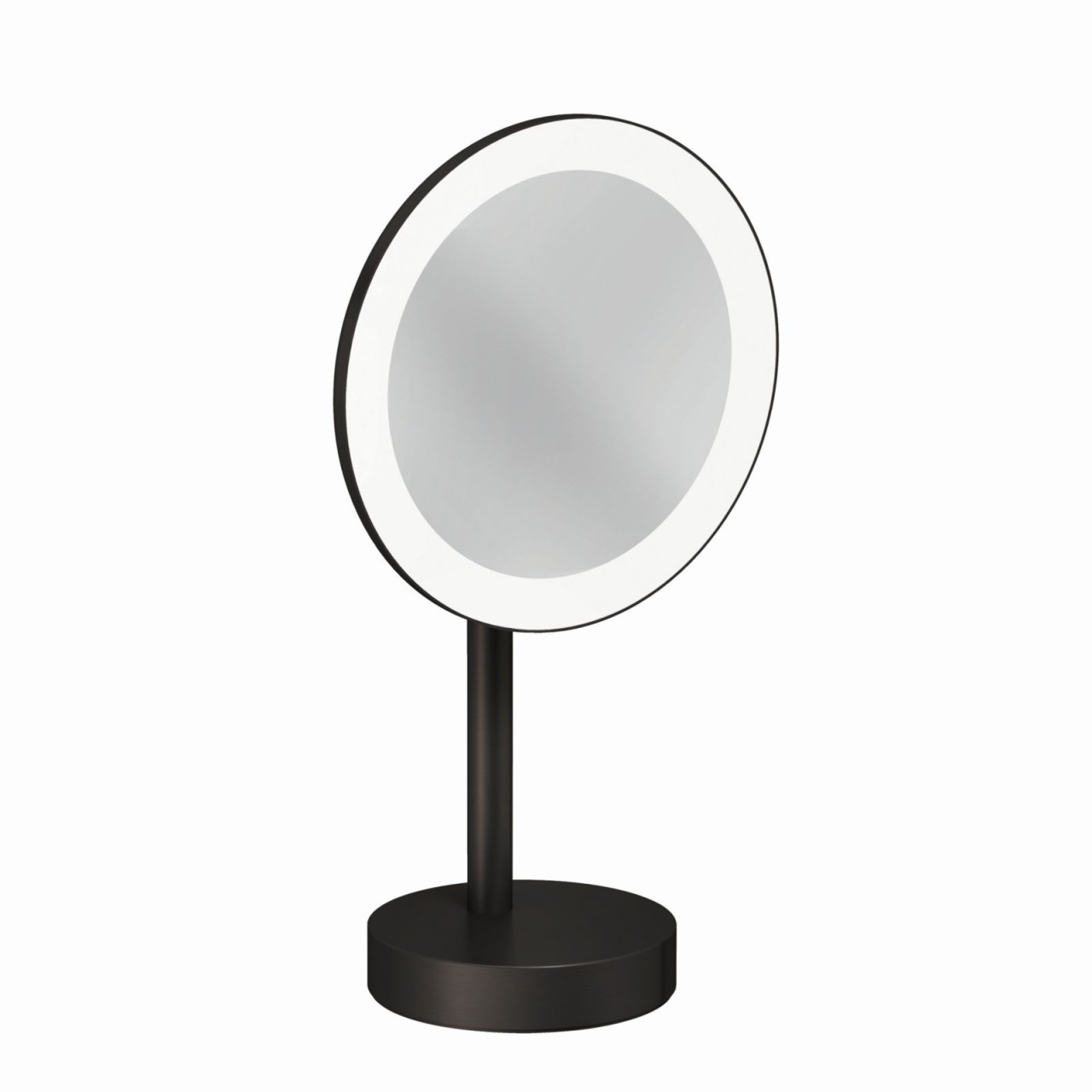 Kludi VELA R LED-Kosmetikspiegel freistehend Brushed Gunmetal, 58995N2F 58995N2F Image