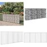 Mur à gabion avec couvercles Acier galvanisé 200 x 20 x 85 cm - mur en gabion - murs en gabion