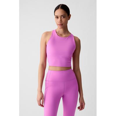 Gap Womens Pink Built-in-Bra Racerback Crop Top - Pink