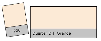 Lee Colour Filter 206 Q.C.T.Orange