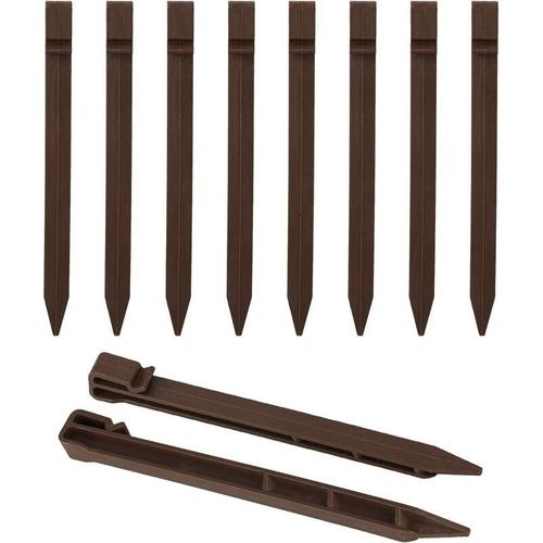 20er-Pack 24-cm-Erdankerpfähle aus Kunststoff – Erdankerpfähle – Gartenankerpfähle –