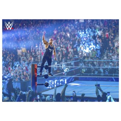 The Rock Stood auf Ring Ropes Poster – ungerahmt A3 Image