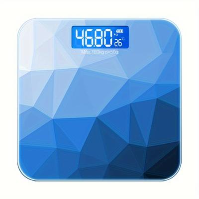 TEMU 1pc Ultra Slim Digital Bathroom Scale - Accurate Body Weight Scale For Gym, Yoga Studio, And Home - Large Backlit Display - Supports Up To 400 Lbs