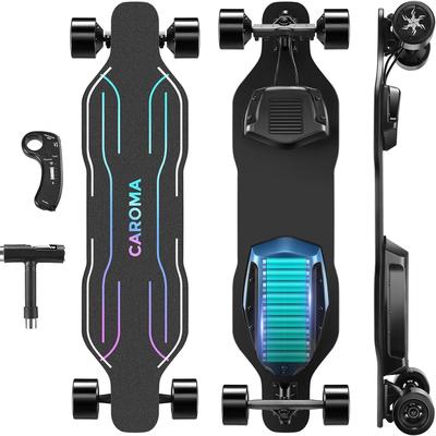 TEMU Caroma Adults Electric Skateboard, Powerful Dual-motor, 4000mah Lithium Battery, Maple Deck, Up To 18miles Long Range, 4 , Electric